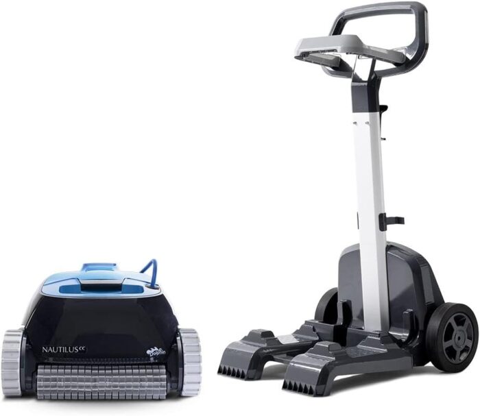 Dolphin Nautilus CC Automatischer Poolreiniger Poolroboter, Boden und Wandreinigung, Doppelfiltration, für Flachboden Pool bis zu 10 m, Wasserpflege