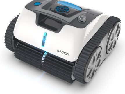 WYBOT Poolroboter Akku für 110 Mins, Vollautomatisch Poolreiniger, Wasserlinie, Wandreinigung, Poolsauger mit Navigation & Routenplanung, für Pools über oder im Boden bis zu 120 ㎡