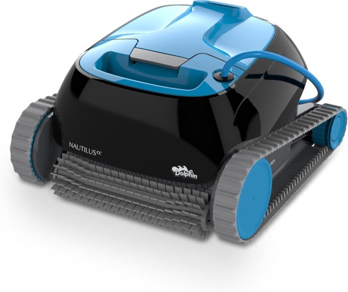 Dolphin Nautilus CC Automatischer Poolreiniger Poolroboter, Boden und Wandreinigung, Doppelfiltration, für Flachboden Pool bis zu 10 m, Wasserpflege