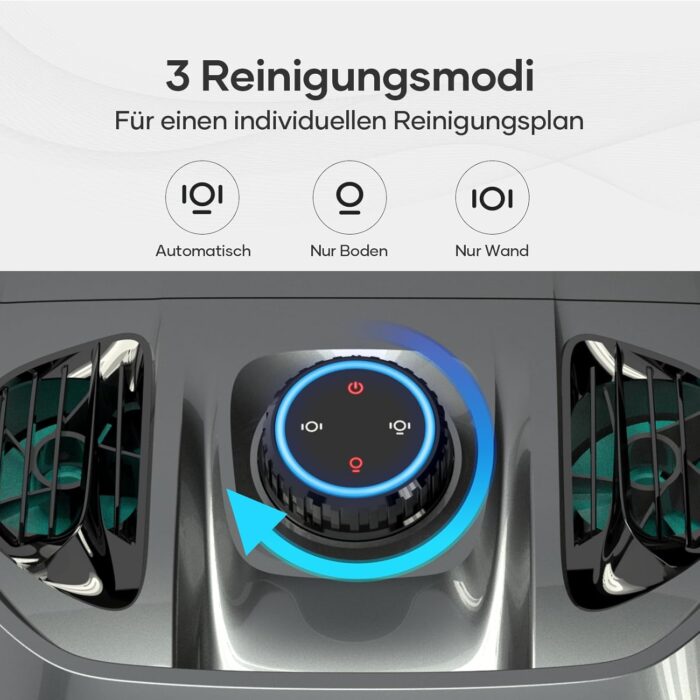 AIPER ZT6002 Poolroboter Boden und Wand, Quad-Motorensystem, WavePath Navigationstechnologie, 3 Reinigungsmodi, 18500 LPH, Poolsauger Akku Kabellos, Poolreiniger für Eingelassene Pool bis zu 150㎡