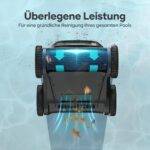 AIPER Poolroboter Boden und Wand, Quad-Motorensystem, WavePath Navigationstechnologie, 3 Reinigungsmodi, Wandklettern, Poolsauger Akku Kabellos, Poolroboter Ideal für Pool bis zu 150㎡