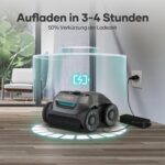 AIPER Poolroboter Boden und Wand, Quad-Motorensystem, WavePath Navigationstechnologie, 3 Reinigungsmodi, Wandklettern, Poolsauger Akku Kabellos, Poolroboter Ideal für Pool bis zu 150㎡