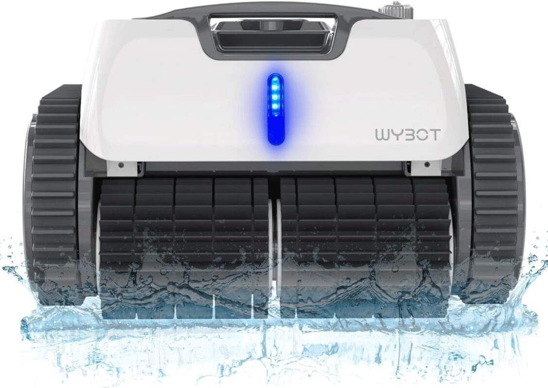 WYBOT Poolroboter Akku 120 Mins für Boden, Wasserlinie, und Wandreinigung, Poolsauger mit Navigation & Routenplanung, Schnellladung, Vollautomatisch Poolreiniger für Pools 120 ㎡