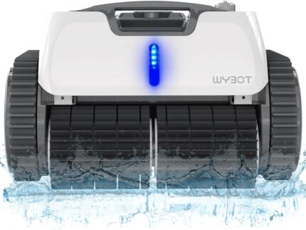 WYBOT Poolroboter Akku 120 Mins für Boden, Wasserlinie, und Wandreinigung, Poolsauger mit Navigation & Routenplanung, Schnellladung, Vollautomatisch Poolreiniger für Pools 120 ㎡
