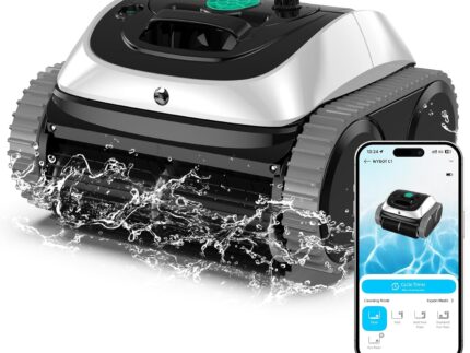 WYBOT C1 Poolroboter mit Akku, 150 Min. Kabellos Poolsauger Poolroboter Boden und Wand, Poolreiniger mit intelligenter Routenplanung, vollautomatische Boden-, Wasserlinien- & Wandreinigung, bis 150 ㎡