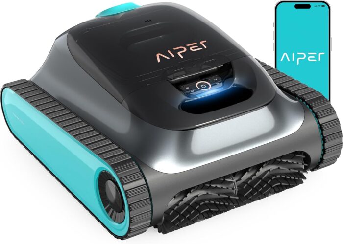 (2026 Upgrade) AIPER Scuba S1 Poolroboter Akku, 240Min Akku, Ultrafeinfiltration, Pool Bodensauger mit Wand- & Wasserlinienreinigung, App-Steuerung & OTA-Updates, Poolsauger für Pools, Blau