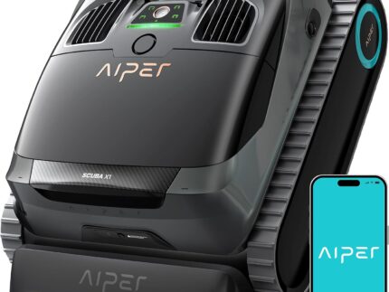 AIPER Scuba X1 Poolroboter, WavePath 3.0 Navigation, mit verbesserter Akkuleistung und bis zu 25.200 L/h Saugkraft, horizontale Wasserlinienreinigung, poolsauger akku Ideal für Pools bis zu 200㎡