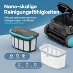 AIPER Scuba X1 Poolroboter mit App, 25200 LPH Mühelose Sauberkeit mit Doppel-Auslass, 3 μm Ultra-Feinfiltersystem, Horizontale Wasserlinienreinigung, Poolsauger Akku Ideal für Eingelassene Pools