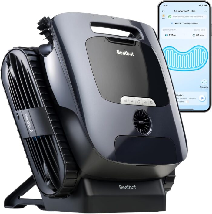 Beatbot Aquasense 2 Ultra Poolroboter, KI Mapping, 5in1 Komplettreinigung, KI-Schmutzerkennung, Poolsauger Akku für Oberfläche Boden und Wand, Poolreinigung bis zu 300m²