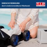 T.I.P. Pool Roboter - Bodensauger (50 m³ Beckengröße, 18.000 l/h Fördermenge, Bodenreinigung, Wasserjet-Düsen, unabhängig, vollautomatisch, Unterschiedliche Reinigungsmodi) Sweeper 18000, 30454