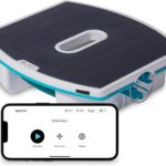 Dolphin Skimmi Solar Pool Skimmer Bluetooth, Reinigung der Wasseroberfläche mit intelligenten Sensoren, Solaraufladung, Pool Roboter Akku Solarbetriebener, App-Steuerung
