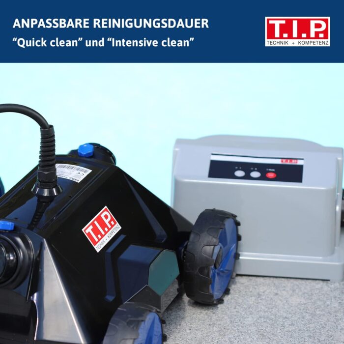 T.I.P. Pool Roboter - Bodensauger (50 m³ Beckengröße, 18.000 l/h Fördermenge, Bodenreinigung, Wasserjet-Düsen, unabhängig, vollautomatisch, Unterschiedliche Reinigungsmodi) Sweeper 18000, 30454