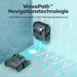 AIPER Poolroboter Boden und Wand, Quad-Motorensystem, WavePath Navigationstechnologie, 3 Reinigungsmodi, Wandklettern, Poolsauger Akku Kabellos, Poolroboter Ideal für Pool bis zu 150㎡