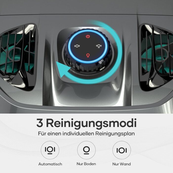 AIPER Poolroboter Boden und Wand, Quad-Motorensystem, WavePath Navigationstechnologie, 3 Reinigungsmodi, Wandklettern, Poolsauger Akku Kabellos, Poolroboter Ideal für Pool bis zu 150㎡