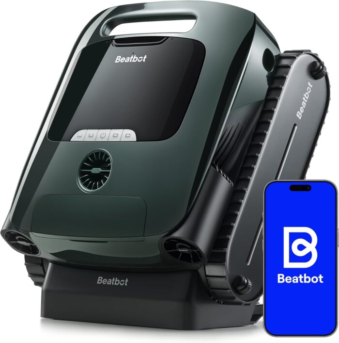 Beatbot AquaSense 2 Pro Poolroboter, Poolsauger Design für Reinigung Boden, Wand, Oberflächen und klärt Wasser, Schwebt nach Reinigung auf Wasseroberfläche, smarte Navigation, Pools bis zu 360 m²