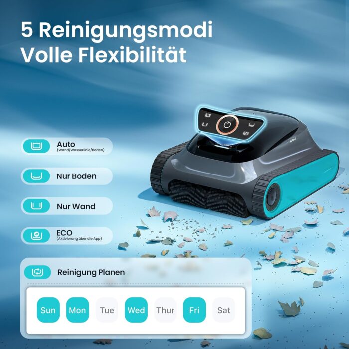 (2026 Upgrade) AIPER Scuba S1 Poolroboter Akku, 240Min Akku, Ultrafeinfiltration, Pool Bodensauger mit Wand- & Wasserlinienreinigung, App-Steuerung & OTA-Updates, Poolsauger für Pools, Blau