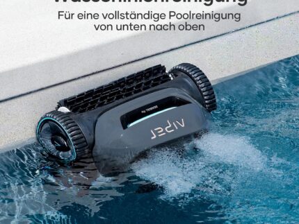 AIPER ZT6002 Poolroboter Boden und Wand, Quad-Motorensystem, WavePath Navigationstechnologie, 3 Reinigungsmodi, 18500 LPH, Poolsauger Akku Kabellos, Poolreiniger für Eingelassene Pool bis zu 150㎡