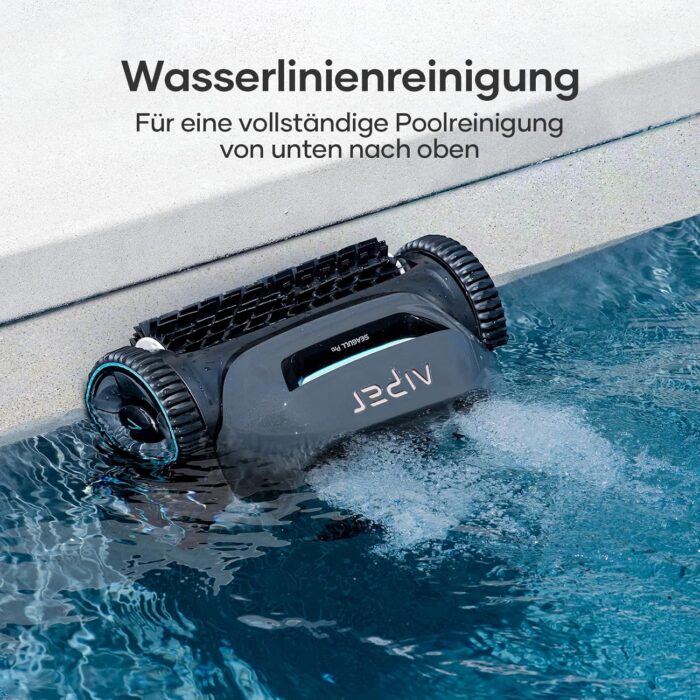 AIPER ZT6002 Poolroboter Boden und Wand, Quad-Motorensystem, WavePath Navigationstechnologie, 3 Reinigungsmodi, 18500 LPH, Poolsauger Akku Kabellos, Poolreiniger für Eingelassene Pool bis zu 150㎡