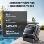 AIPER Scuba X1 Poolroboter, WavePath 3.0 Navigation, mit verbesserter Akkuleistung und bis zu 25.200 L/h Saugkraft, horizontale Wasserlinienreinigung, poolsauger akku Ideal für Pools bis zu 200㎡