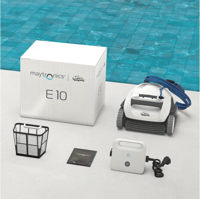 Dolphin E10 Automatischer Poolreiniger Poolroboter mit Kabel - Nur Bodenreinigung - Energieeinsparung, Aufstellpools bis zu 8 m