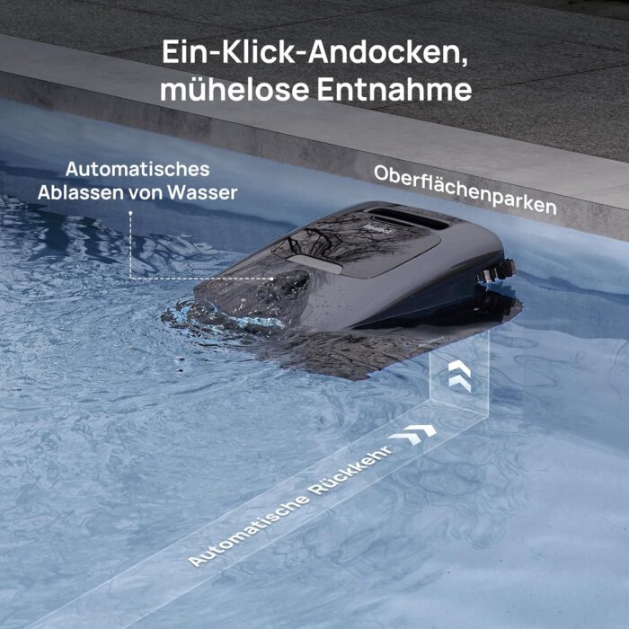 Beatbot Aquasense 2 Ultra Poolroboter, KI Mapping, 5in1 Komplettreinigung, KI-Schmutzerkennung, Poolsauger Akku für Oberfläche Boden und Wand, Poolreinigung bis zu 300m²