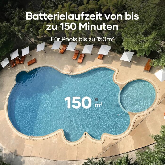 AIPER ZT6002 Poolroboter Boden und Wand, Quad-Motorensystem, WavePath Navigationstechnologie, 3 Reinigungsmodi, 18500 LPH, Poolsauger Akku Kabellos, Poolreiniger für Eingelassene Pool bis zu 150㎡