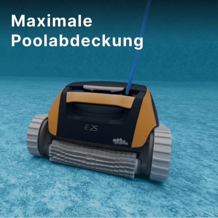 Dolphin E25 Automatischer Poolreiniger Poolroboter mit Kabel - Boden und Wandreinigung - Energieeinsparung, Eingelassene Pools bis zu 10 m