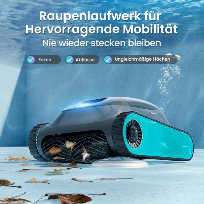 (2026 Upgrade) AIPER Scuba S1 Poolroboter Akku, 240Min Akku, Ultrafeinfiltration, Pool Bodensauger mit Wand- & Wasserlinienreinigung, App-Steuerung & OTA-Updates, Poolsauger für Pools, Blau
