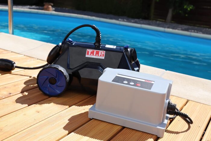 T.I.P. Pool Roboter - Bodensauger (50 m³ Beckengröße, 18.000 l/h Fördermenge, Bodenreinigung, Wasserjet-Düsen, unabhängig, vollautomatisch, Unterschiedliche Reinigungsmodi) Sweeper 18000, 30454