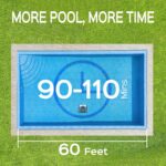 WYBOT Poolroboter Akku 120 Mins für Boden, Wasserlinie, und Wandreinigung, Poolsauger mit Navigation & Routenplanung, Schnellladung, Vollautomatisch Poolreiniger für Pools 120 ㎡